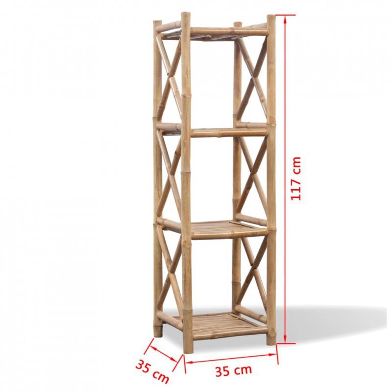 4 poziomowa bambusowa półka