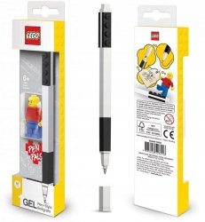 Długopis Żelowy Klocki LEGO Czarny + Minifigurka