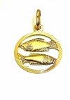Wisior zodiak ryby złoto 585 