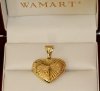Wisior 3cm diamentowane serce dwustronne złoto 585 