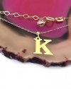 Naszyjnik litera K kropla złoto 585