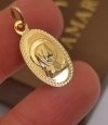Medalik wypukły Fatima  złoto 585 