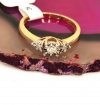Pierścionek II R.12 diament 0.10ct złoto 585 