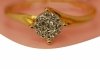  Pierścionek R.15 diamenty 19/0.09ct złoto 585 