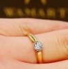 Pierścionek R.11/12 diamenty 1/0.06ct złoto 585 
