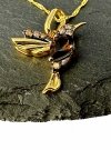 Naszyjnik koliber kawrc dymny diam 7/0.07ct złoto 585