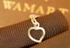 Charms Serce kontur diamentowany złoto 585 