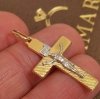 Krzyż grawerowany 3cm złoto 585 