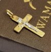 Krzyż grawerowany 3cm złoto 585 