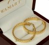  Kolczyki koła finezyjne 36mm plecione złoto 585