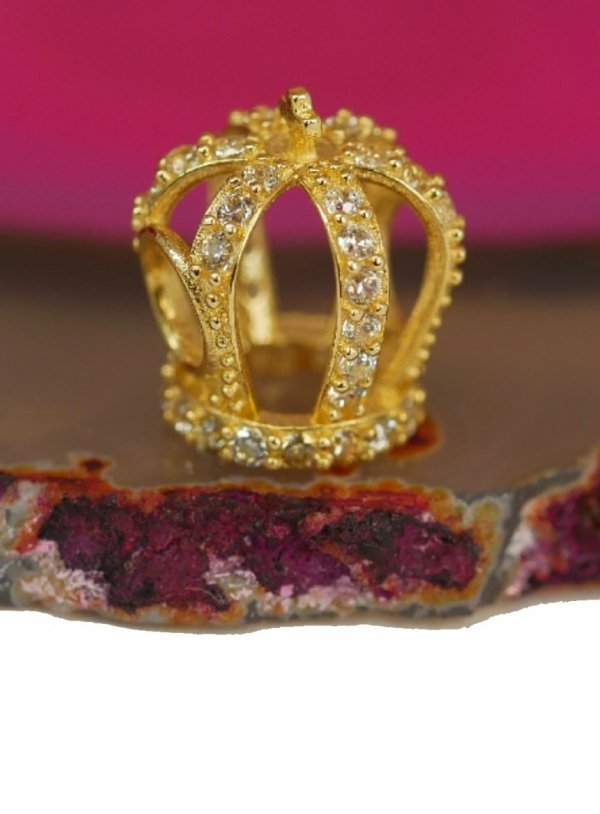 Charms Przewieszka korona 3D złoto 585
