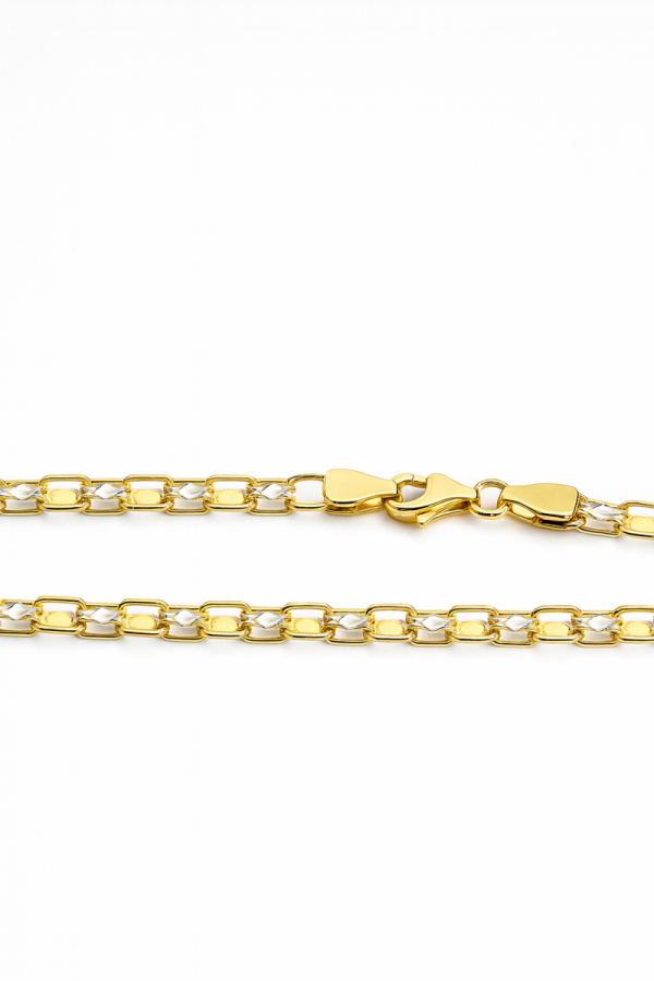 Bransoletka o modernistycznym splocie 20cm złoto 585