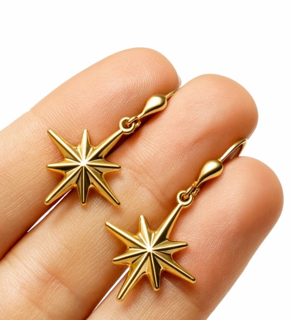 Kolczyki długie iskierki złoto 585 