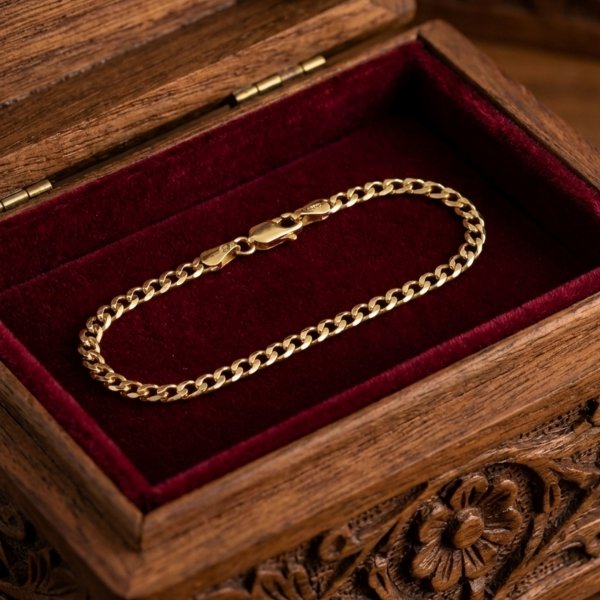 Bransoletka pancerka kuta 19,5 cm złoto 585 