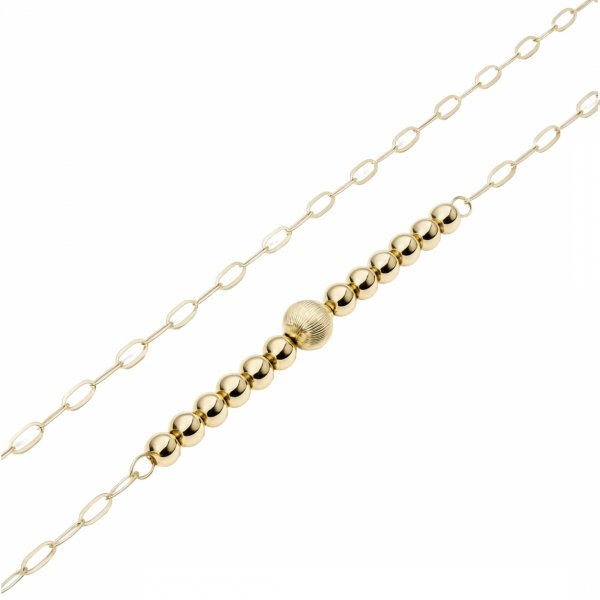 Naszyjnik kule 44cm złoto 585