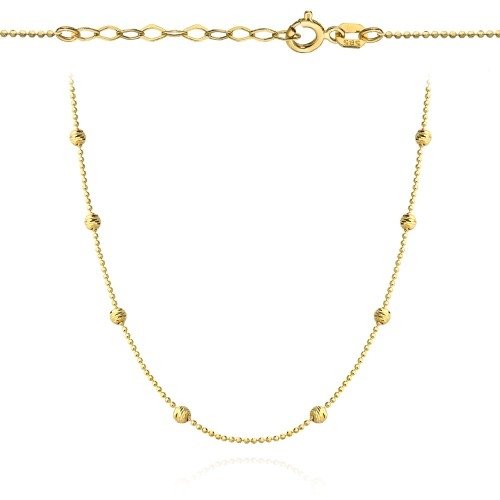 Naszyjnik z kulami złoto 585