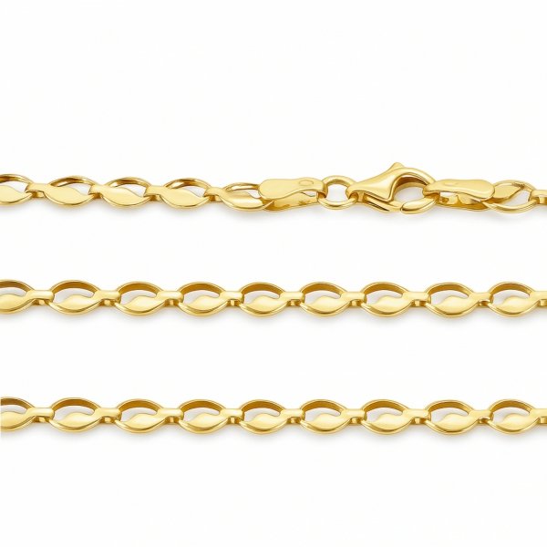 Naszyjnik finezyjna kropla 3D złoto 585