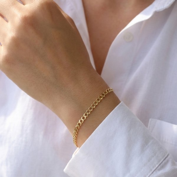 Bransoletka pancerka kuta 19,5 cm złoto 585 