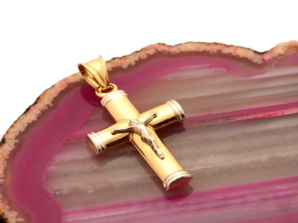 Krzyż KRZYŻYK 3D złoto 585, 14cT