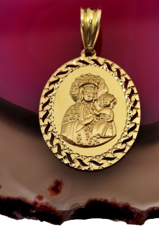 Medalik duży medalion złoto 585