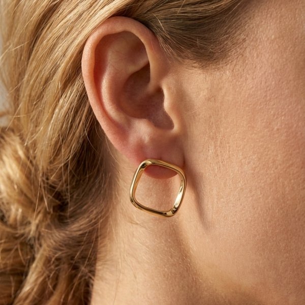 Kolczyki sztyft koła finezja złoto 585