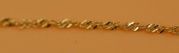 Bransoletka singapur 18,5cm subtelna złoto 585 