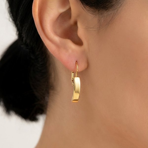 Kolczyki Sztabki bigiel  złoto 585