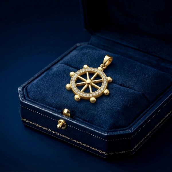 Zawieszka ster z kamieniami złoto 585