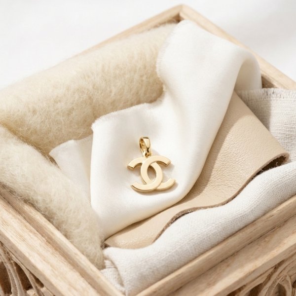 Wisior w formie splecionych liter złoto 585