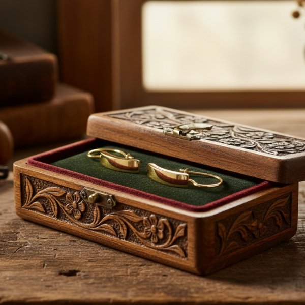 Kolczyki Sztabki bigiel 5,2mm złoto 585