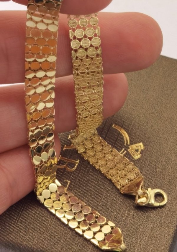 Bransoletka 22cm wężowa złoto 585 