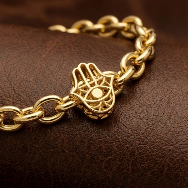 Przewieszka ręka Fatimy ażurowa 3D złoto 585