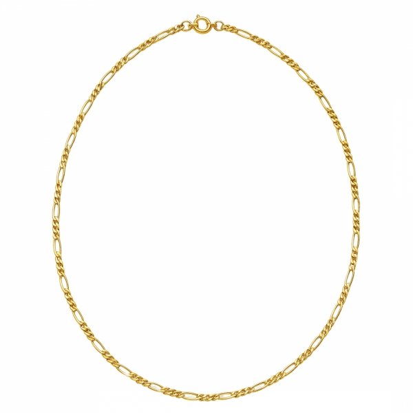 Łańcuch kuty figaro 45cm złoto 585