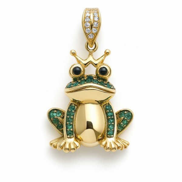 Zawieszka księżniczka żaba złoto 585