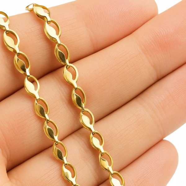 Naszyjnik finezyjna kropla 3D złoto 585