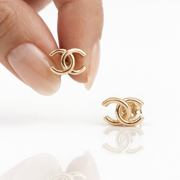 Kolczyki sztyft splecione półokręgi  złoto 585 