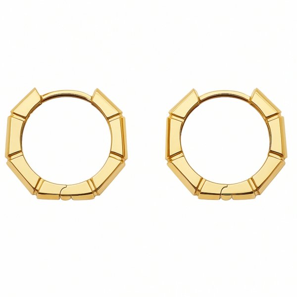 Kolczyki geometryczne złoto 585