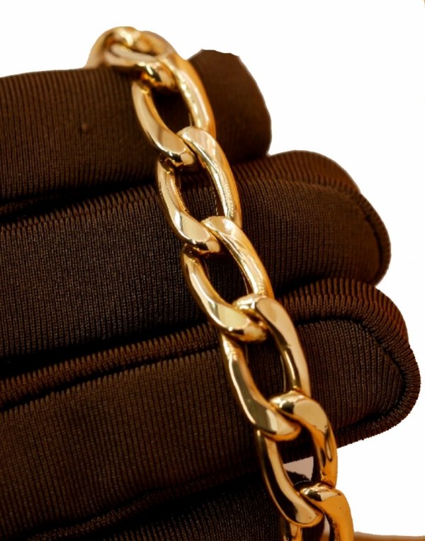 Bransoletka 8.5MM Gruba pancer 19,5cm złoto 585