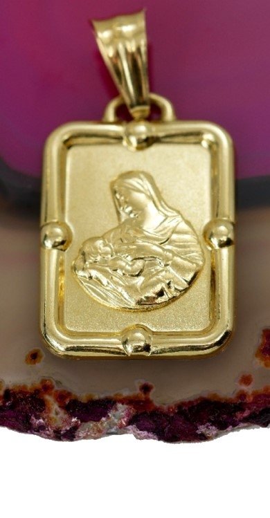 Medalik M.Boska z Jezuskiem Złoto 585