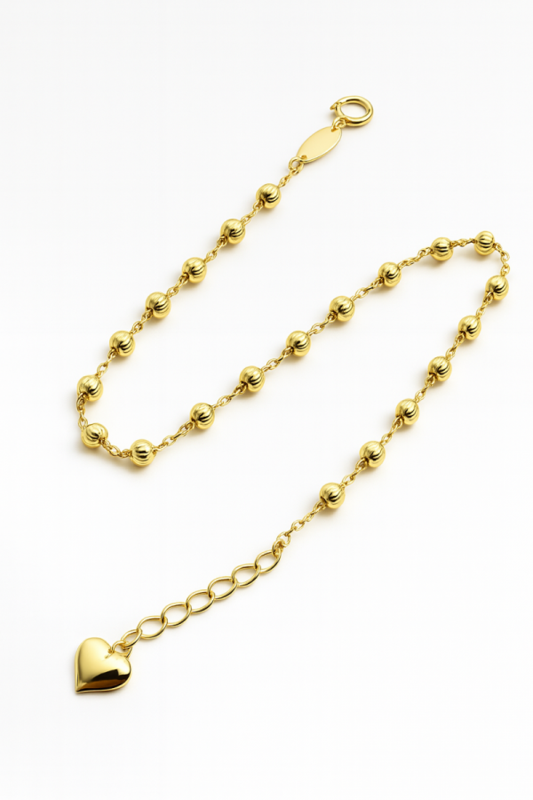 Bransoletka grawerowane kule złoto 375