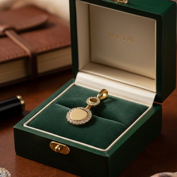 Zawieszka dwa koła złoto 585