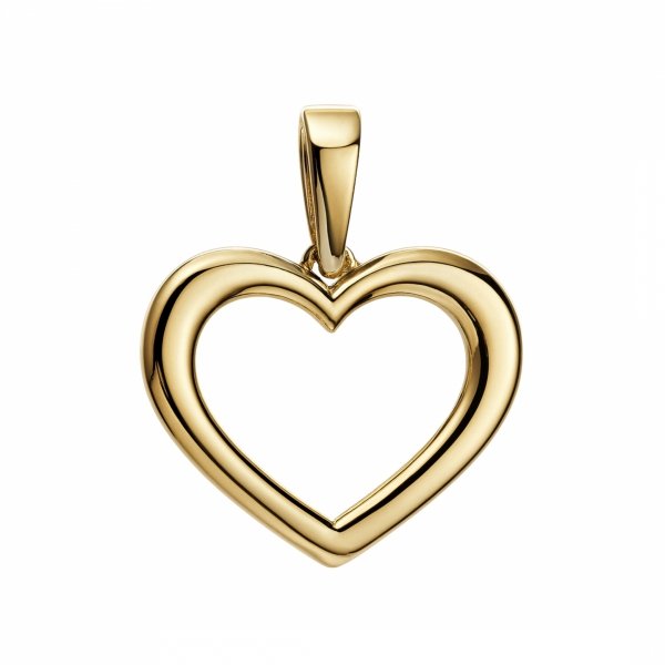 Wisior zawieszka serce kontur 3D złoto 585