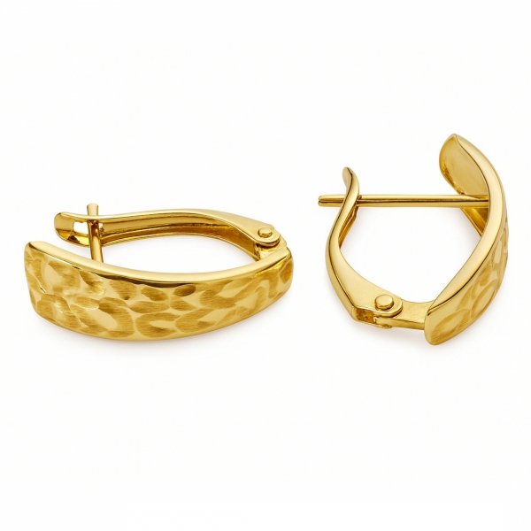  Kolczyki Muszle grawer różany  złoto 585 