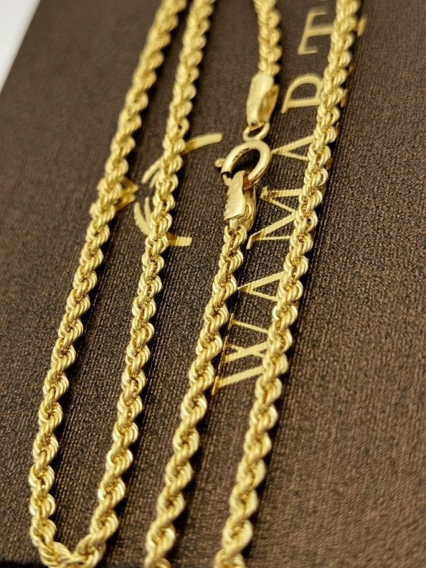Łańcuch Korda sznur 45cm  złoto 585