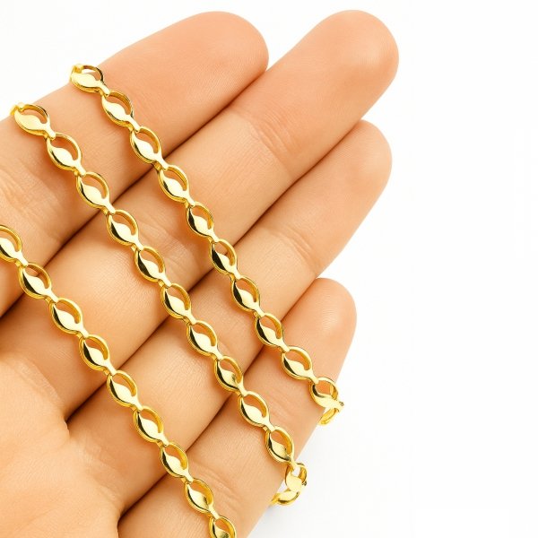 Naszyjnik finezyjna kropla 3D złoto 585