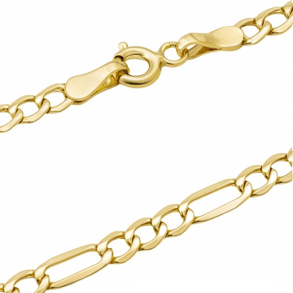  Bransoletka klasyczna 21cm splot figaro złoto 585 