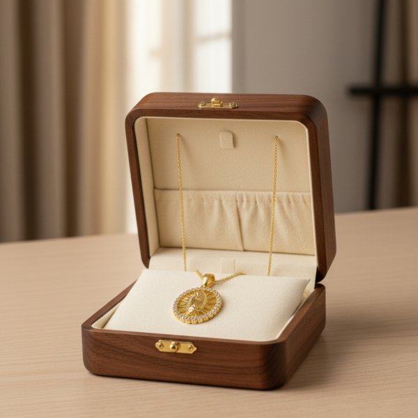 Medaik cudowny promienie złoto 585 