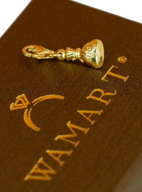 Charms sakwa talizman 3D  złoto 585 