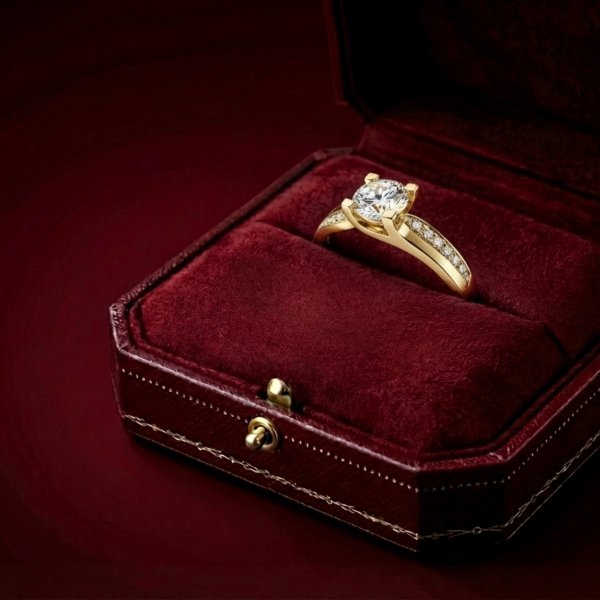  Pierścionek z białymi kamieniami R.16  złoto 585 