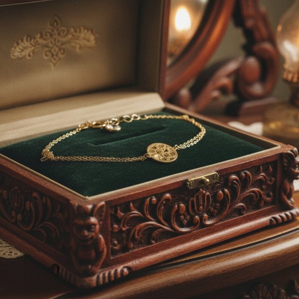 Bransoletka Rozeta Diamentowana 20 cm złoto 585